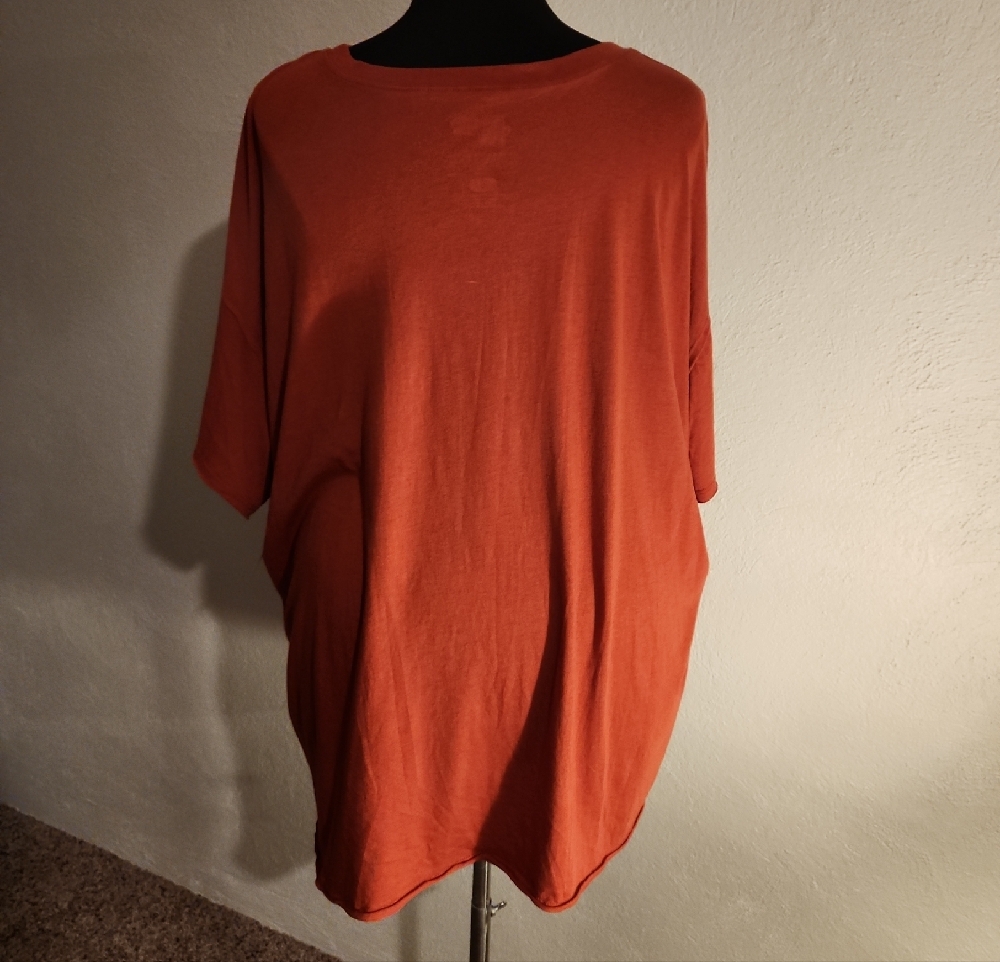 Torrid Jefferson Airplane Cutout Neck Band Tee - Rust Orange Graphic Tee - Picture 3 of 6